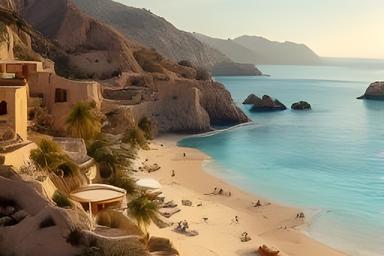 Luxury travel destination page with immersive photography and subtle map integration